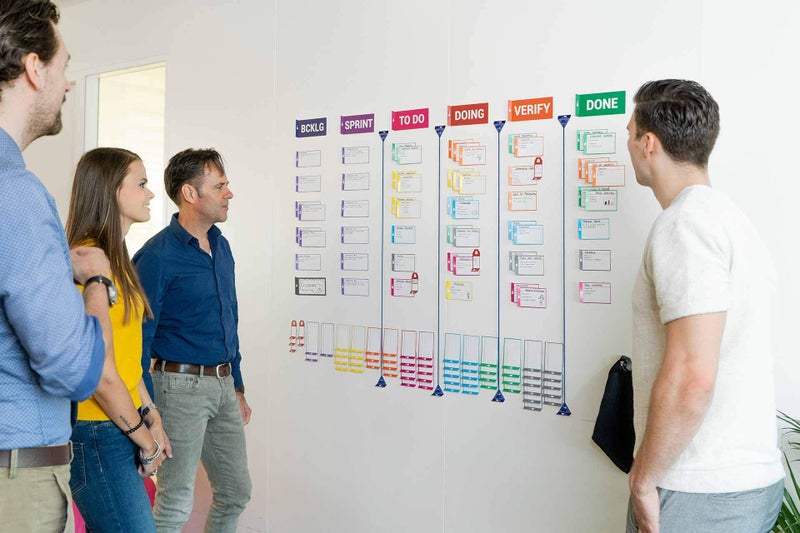 PATboard Scrum Board and Kanban Board Medium TASKcards Magnetic - Grey - Image 5